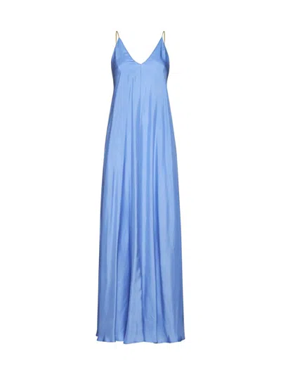 Shop Alysi Dresses In Clear Blue