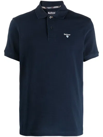 Shop Barbour Tartan Pique Polo Clothing In Ny31 New Navy