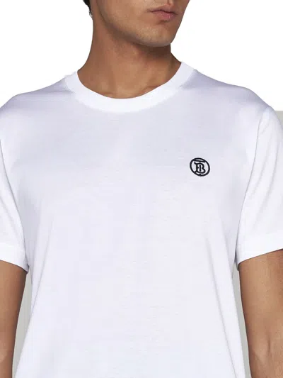 Shop Burberry T-shirts And Polos In White