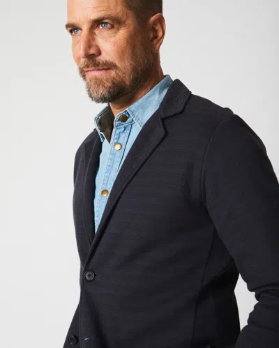 Billy Reid Ottoman Knit Sport Coat In Carbon Blue
