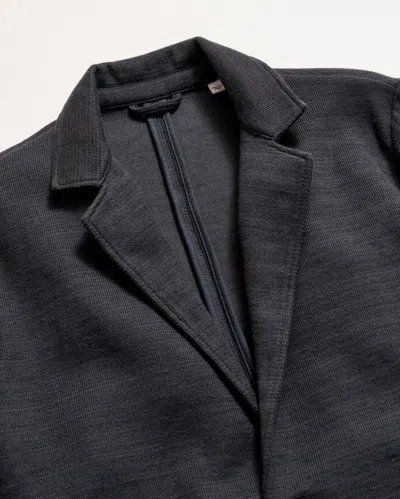 Billy Reid Ottoman Knit Sport Coat In Carbon Blue