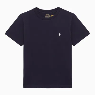 Shop Polo Ralph Lauren Blue Cotton T-shirt With Logo