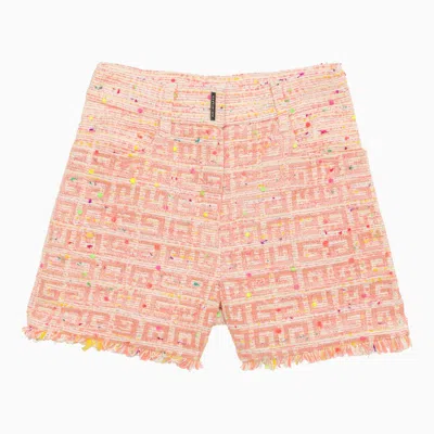 Shop Givenchy Pink Multicoloured Cotton Blend Shorts In Multicolor