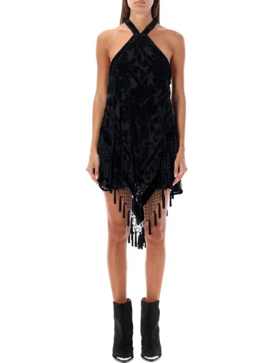 Shop Isabel Marant Zilda Mini Dress In Black