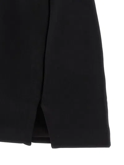 Shop Self-portrait 'black Crepe Bow Mini' Dress In White/black
