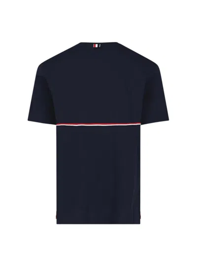 Shop Thom Browne T-shirts And Polos In Blue