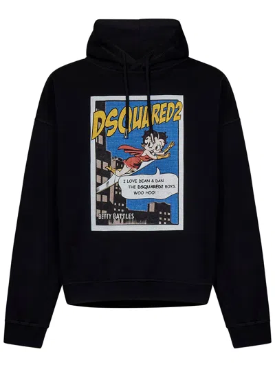 Shop Dsquared2 Betty Boop Sweatshirt In Nero