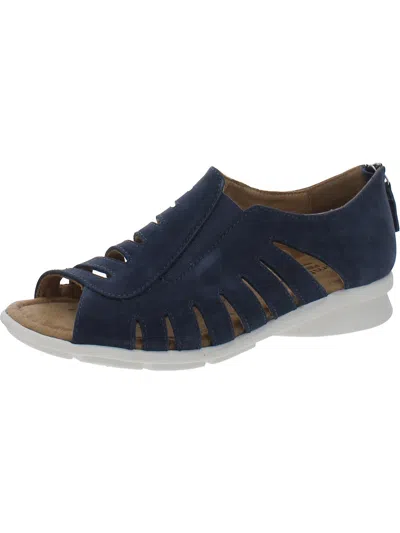 Shop Comfortiva Womens Suede Zipper Gladiator Sandals In Blue