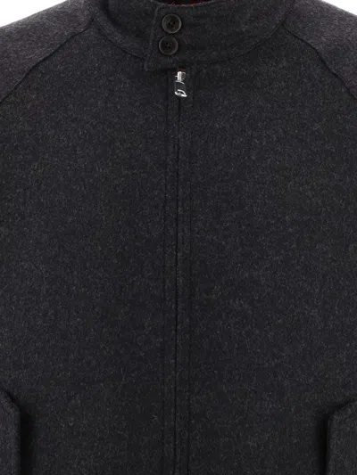 Shop Baracuta "g9 Melton" Jacket In Grey