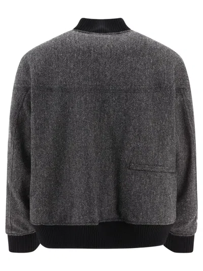 Shop Baracuta "herringbone" Jacket In Grey