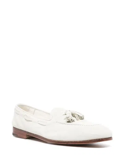 Shop Church's Maidstone Suede Loafers In White