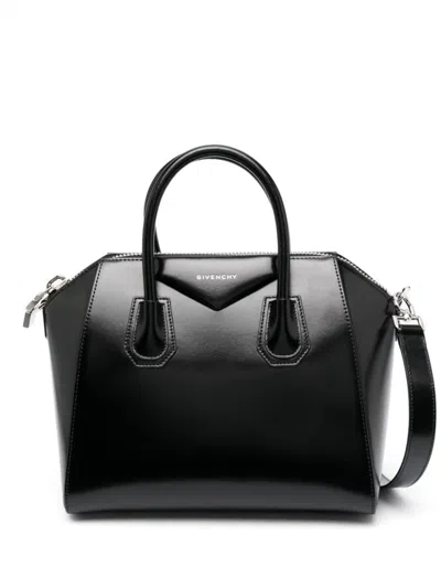 Shop Givenchy Antigona Small Leather Handbag In Black