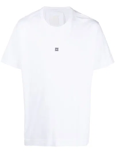 Shop Givenchy Logo Cotton T-shirt In White