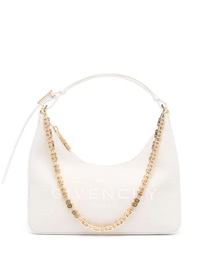 Shop Givenchy Moon Cut Out Small Shoulder Bag In Beige