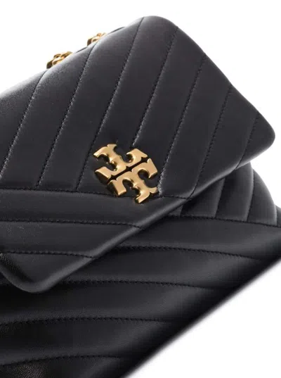 Shop Tory Burch 'convertible Kira' Black Chain Shoulder Bag In Chevron-quilted Leather Woman