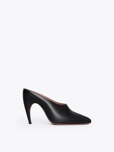 Shop Alaïa Spike Mule With Open Toe Shoes In Black