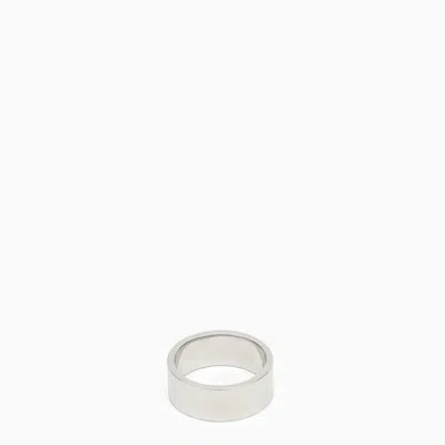 Shop Alexander Mcqueen Ivory Ring With Logo In White