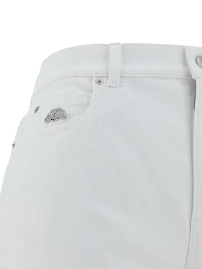 Shop Alexander Mcqueen Pants In Optical White