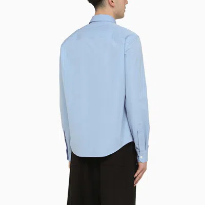 Shop Ami Alexandre Mattiussi Ami Paris Ami De Coeur Cashmere Shirt In Blue