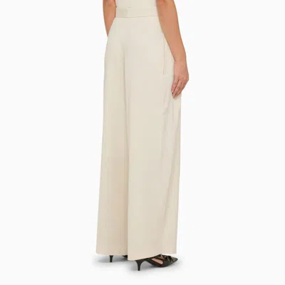 Shop Ami Alexandre Mattiussi Ami Paris Ivory Trousers With Belt In White