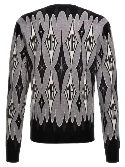 Shop Amiri 'argyle Jacquard' Sweater In Multicolor