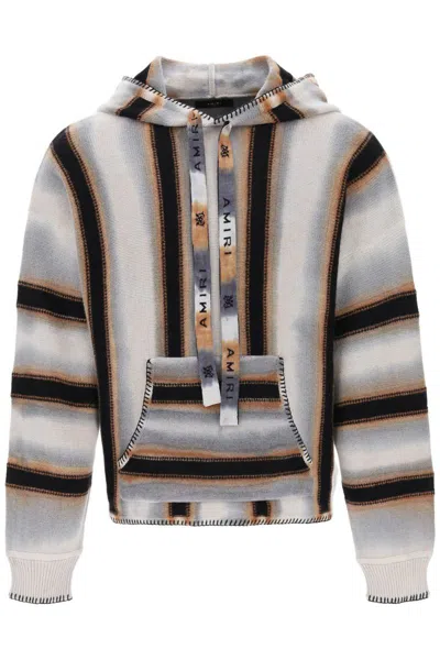 Shop Amiri Oversized Cashmere And Wool Sweatshirt In Multicolor