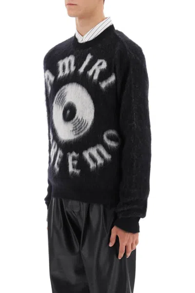 Shop Amiri Premier Record Brushed-yarn Sweater In Multicolor