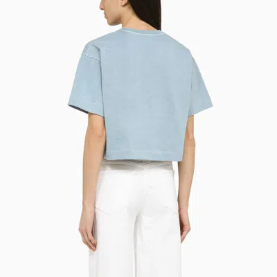 Shop Autry Light Cropped T-shirt In Blue