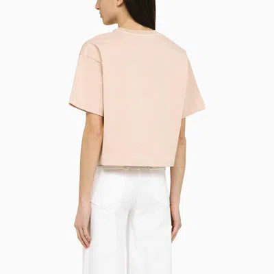 Shop Autry Peony Rose Cropped T-shirt In Pink