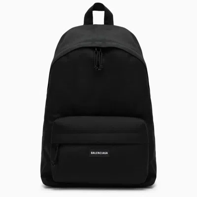 Shop Balenciaga Plain Backpack In Black