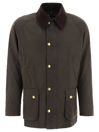 Shop Barbour "ashby" Waxed Jacket In Green