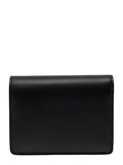 Shop Dolce & Gabbana Black Wallet With 3d Effect Quilted Logo Detail In Leather Woman