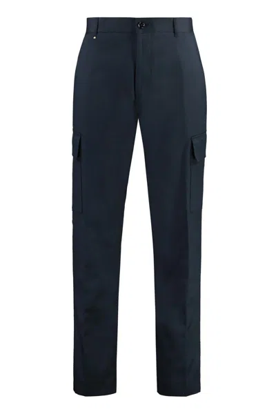 Shop Hugo Boss Boss Slim Fit Chino Trousers In Blue