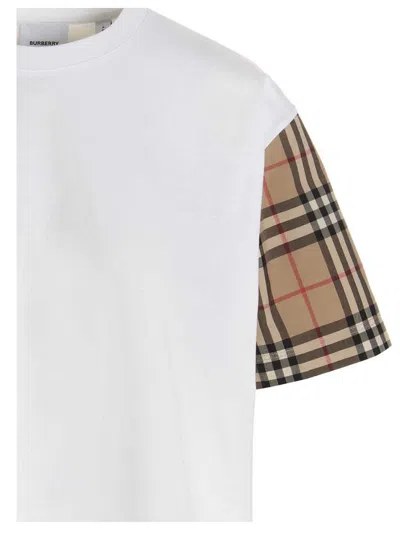 Shop Burberry 'carrick' T-shirt In White
