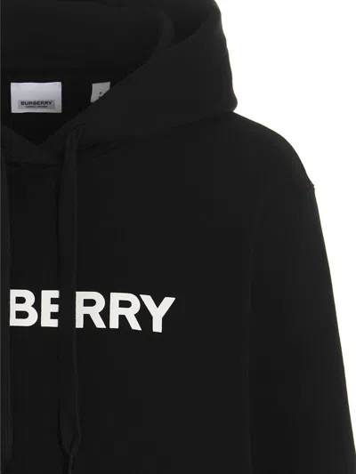 Shop Burberry 'poulter' Hoodie In White/black
