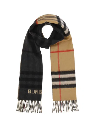 Shop Burberry Scarves In Archive Beige/ Black