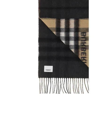 Shop Burberry Scarves In Archive Beige/ Black
