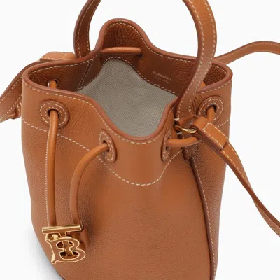 Shop Burberry Tb Mini Bucket Bag In Brown