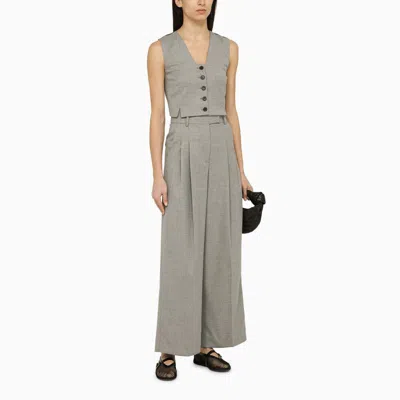 Shop By Malene Birger Cymbaria Wide Trousers In Grey