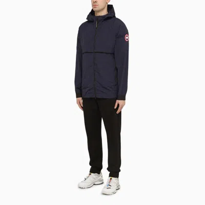 Shop Canada Goose Faber Atlantic Navy Jacket With Hood In Blue