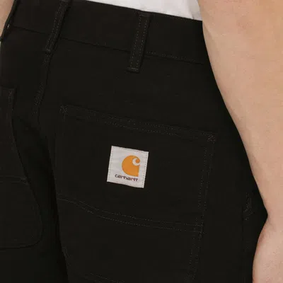 Shop Carhartt Wip Single Knee Pant Rinsed In Organic In Black