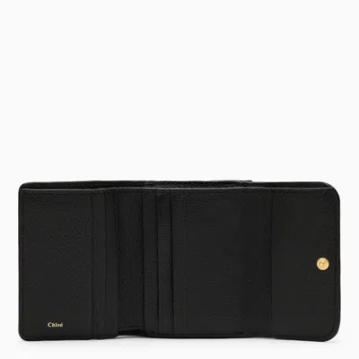 Shop Chloé Mercie Trifold Wallet Small In Black