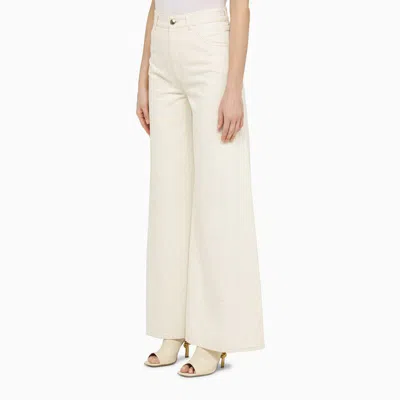 Shop Chloé Milk Coulotte Trousers In White