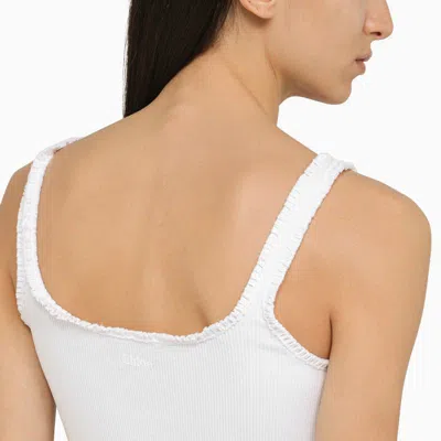 Shop Chloé Ribbed Tank Top In White