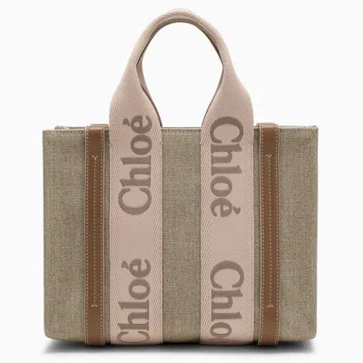 Shop Chloé Woody Blushy/beige Bag In Pink