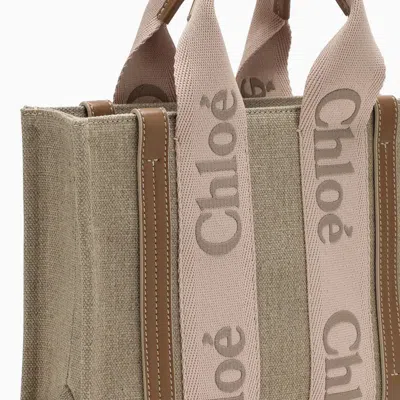 Shop Chloé Woody Blushy/beige Bag In Pink