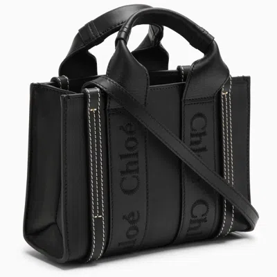Shop Chloé Woody Mini Bag In Black