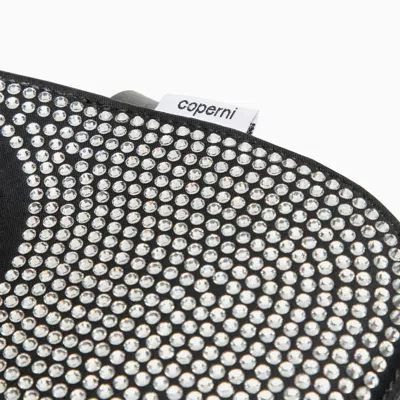 Shop Coperni Micro Baguette Swipe Bag With Crystals In In Black
