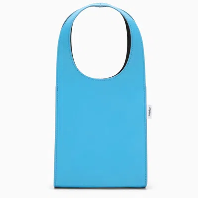 Shop Coperni Micro Swipe Tote Bag Light In Blue