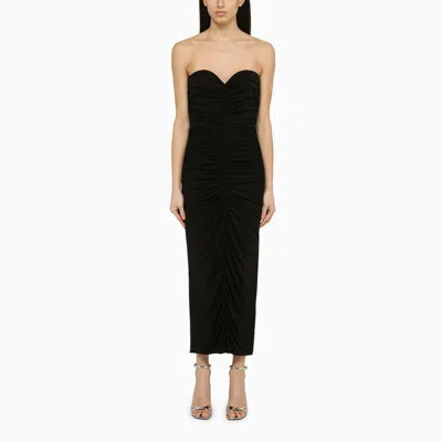 Shop Costarellos Silk-blend Aveline Dress In Black